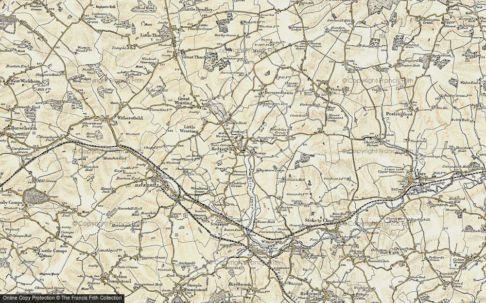 Old Map of Kedington, 1899-1901 in 1899-1901