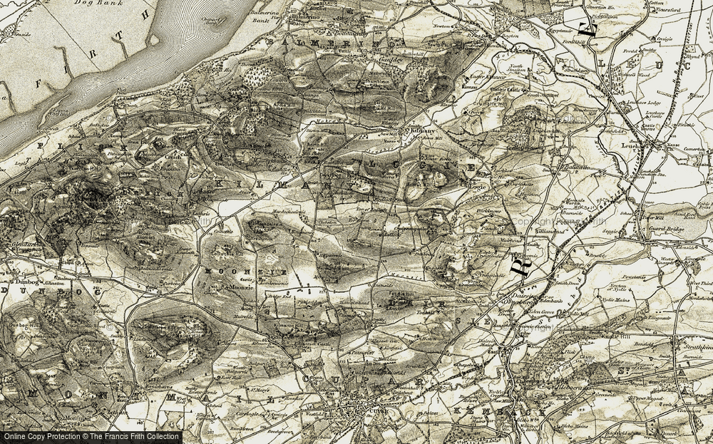 Old Map of Kedlock Feus, 1906-1908 in 1906-1908