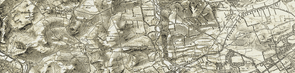 Old map of Kedslie in 1901-1904