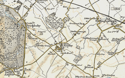 Old map of Keelby in 1903-1908