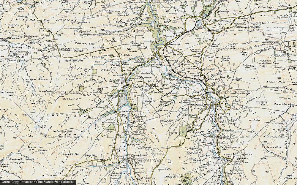 Old Map of Historic Map covering Burnlaw in 1901-1904