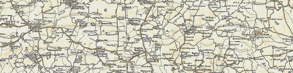 Old map of Keeres Green in 1898-1899