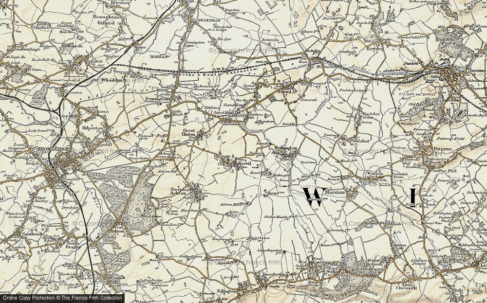 Old Map of Keevil, 1898-1899 in 1898-1899