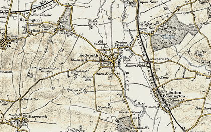 Old map of Kegworth in 1902-1903