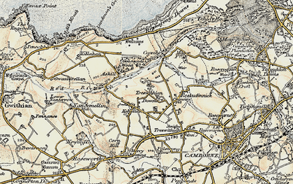 Old map of Kehelland in 1900