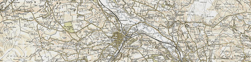 Old map of Keighley in 1903-1904