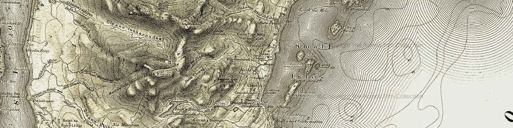 Old map of Abhainn Mhic-ill Libhir in 1905-1907