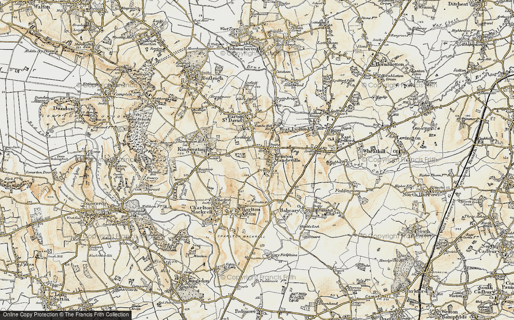 Old Map of Keinton Mandeville, 1899 in 1899