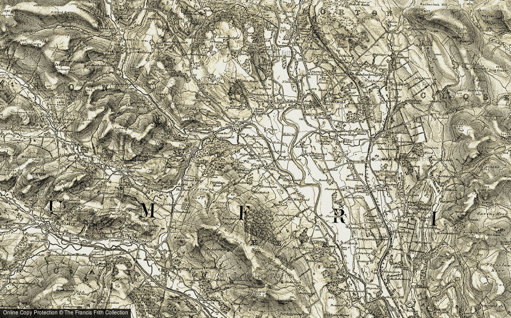 Old Map of Historic Map covering Beuchan in 1904-1905