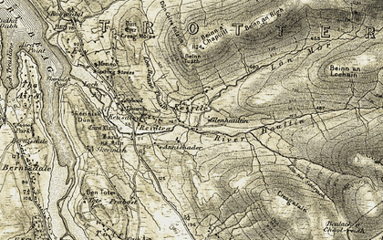 Old map of Keistle in 1909