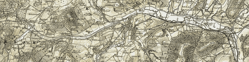 Old map of Keith in 1910