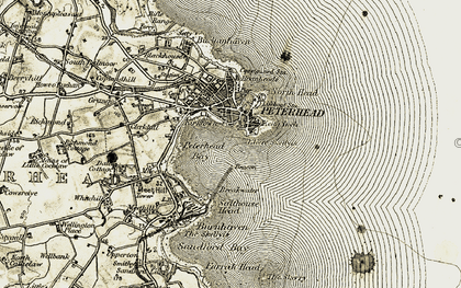 Old map of Keith Inch in 1909-1910