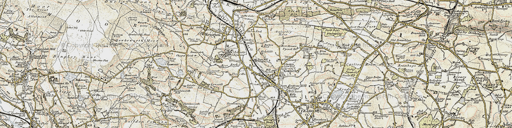Old map of Kelcliffe in 1903-1904