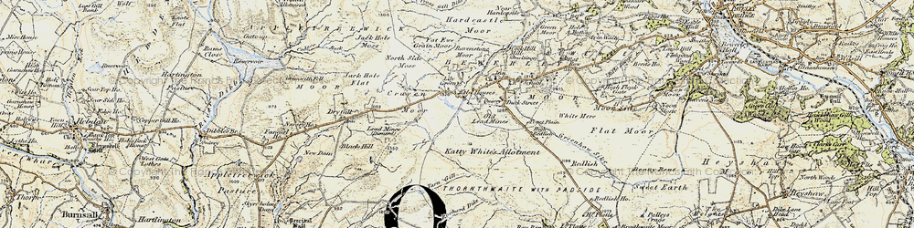 Old map of Blow Tarn in 1903-1904