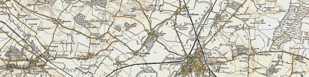 Old map of Kelham in 1902-1903