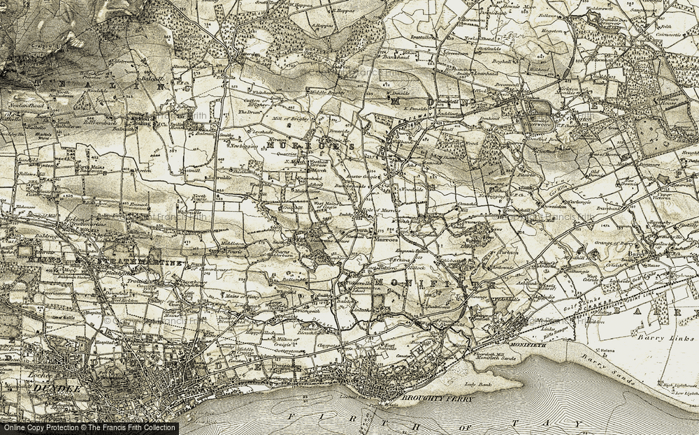 Old Map of Kellas, 1907-1908 in 1907-1908