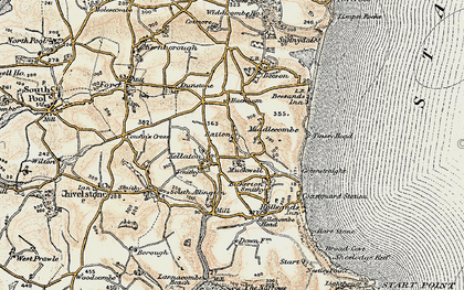 Old map of Batton in 1899