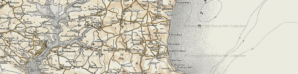 Old map of Kellaton in 1899