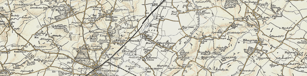 Old map of Kellaways in 1898-1899