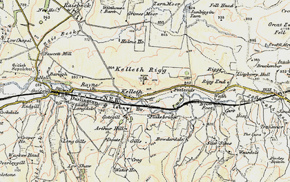Old map of Kelleth in 1903-1904