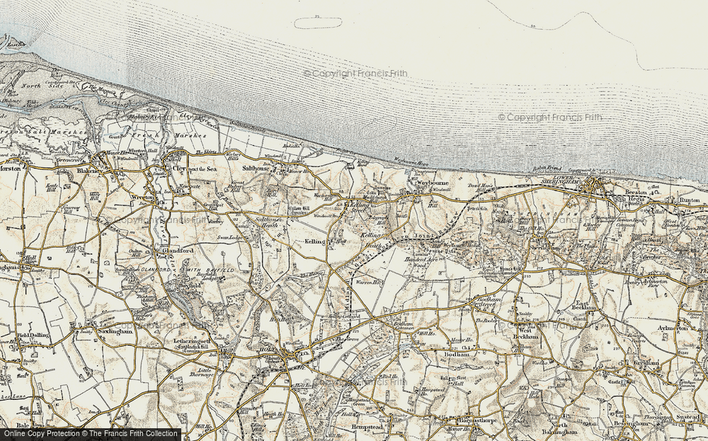 Old Map of Kelling, 1902 in 1902
