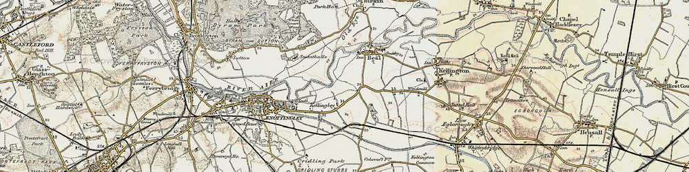 Old map of Kellingley in 1903