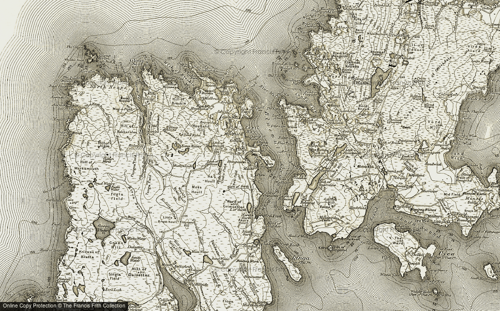 Old Map of Kellister, 1912 in 1912