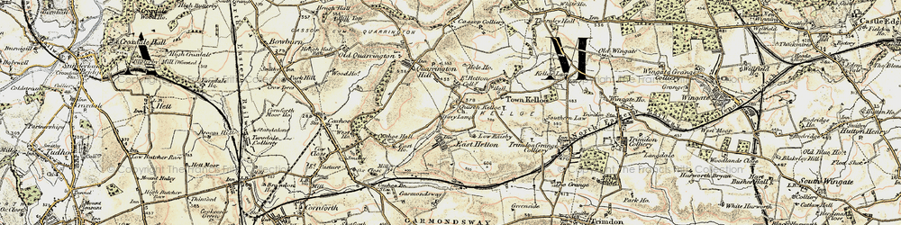 Old map of Kelloe in 1901-1904