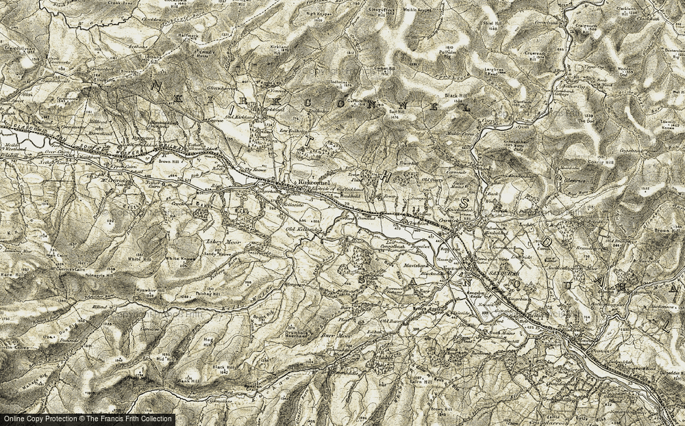 Old Map of Historic Map covering Barrmoor Cotts in 1904-1905