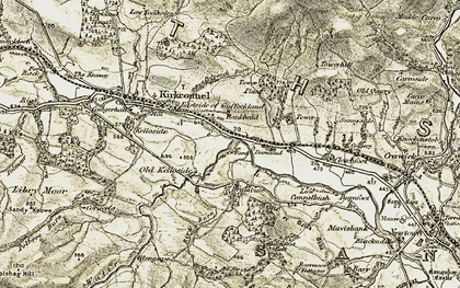 Old map of Kelloholm in 1904-1905