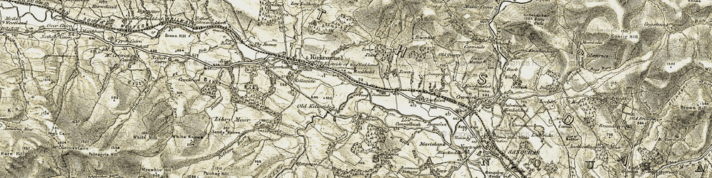Old map of Burnfoot Belt in 1904-1905