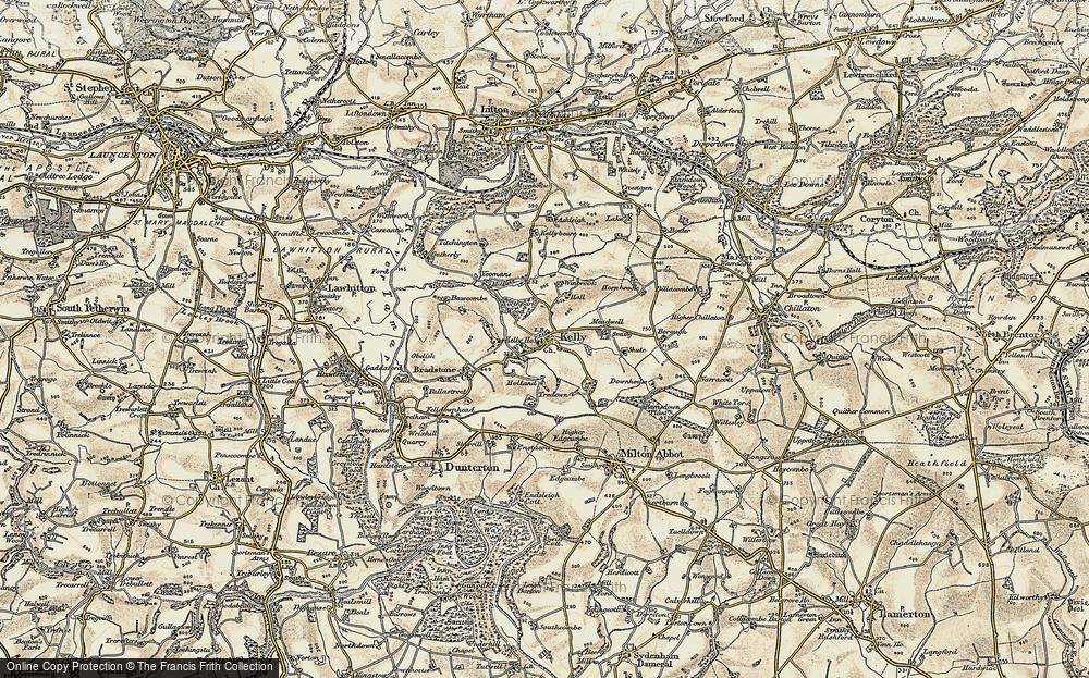 Old Map of Historic Map covering Winbrook in 1899-1900