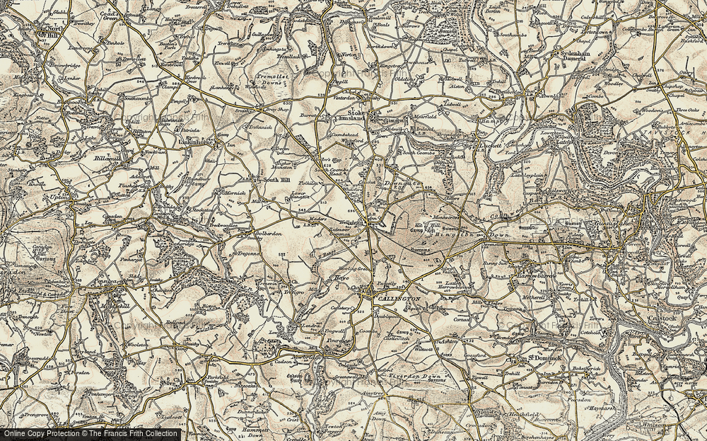 Old Map of Kelly Bray, 1899-1900 in 1899-1900