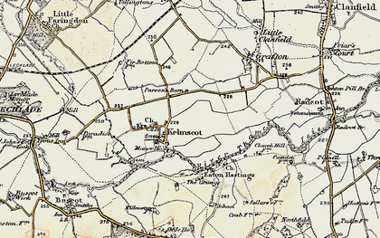 Old map of Kelmscott in 1898-1899