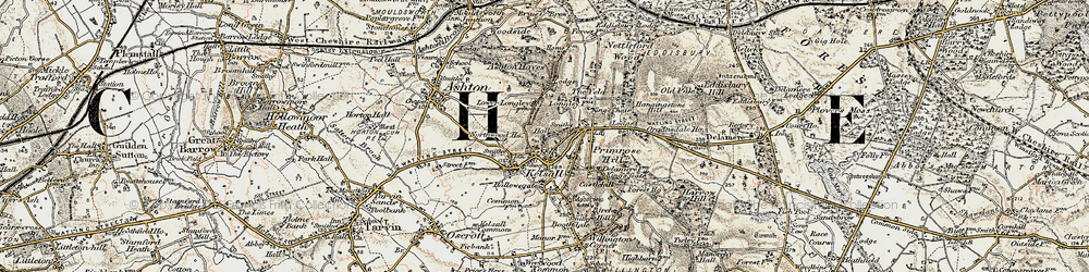 Old map of Kelsall in 1902-1903