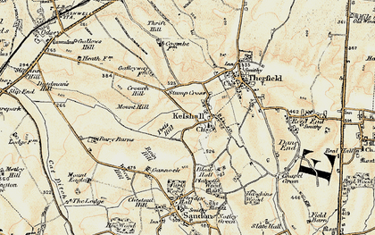Old map of Kelshall in 1898-1901