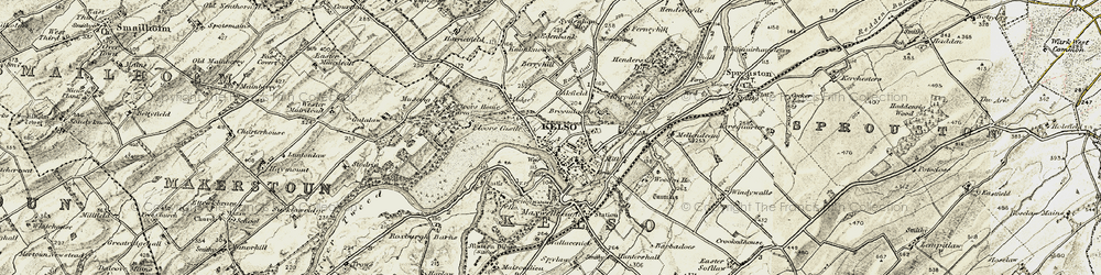 Old map of Kelso in 1901-1904