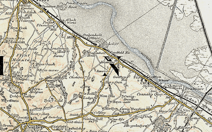 Old map of Bryn Saer in 1902-1903