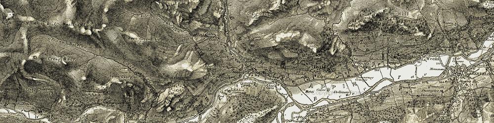 Old map of Balchroich in 1906-1908