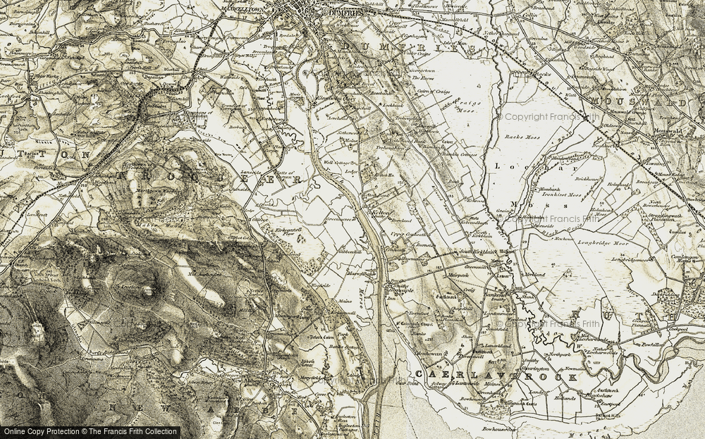 Old Map of Historic Map covering Whinnyhill in 1901-1905