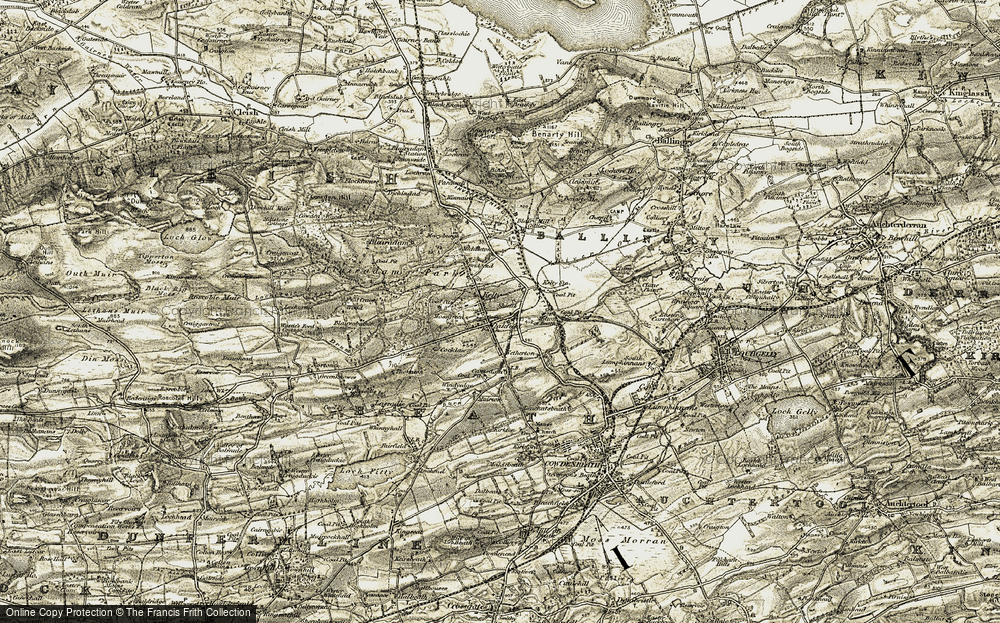 Old Map of Historic Map covering Blairenbathie in 1903-1908