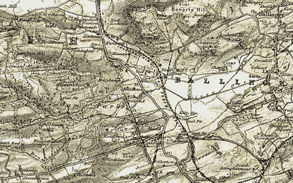 Old map of Keltybridge in 1903-1908