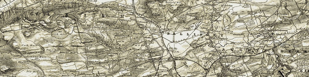 Old map of Blairadam in 1903-1908