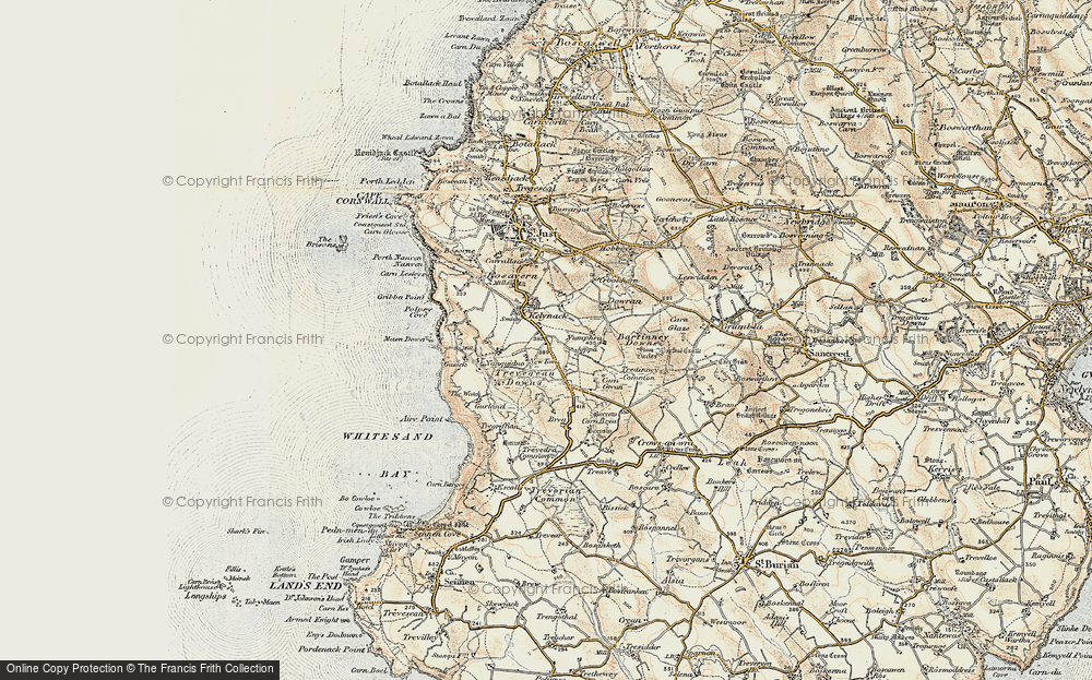 Old Map of Kelynack, 1900 in 1900