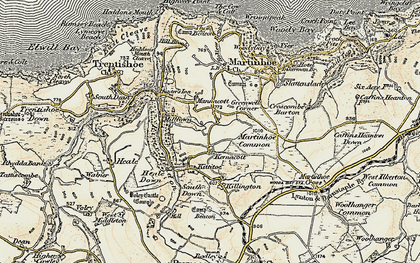 Old map of Kemacott in 1900