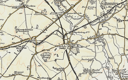 Old map of Kemble in 1898-1899