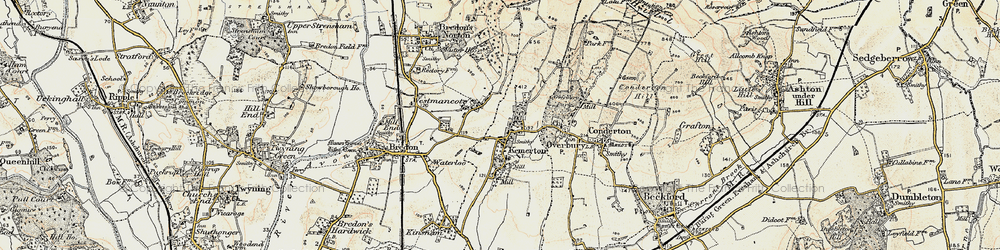 Old map of Kemerton in 1899-1901