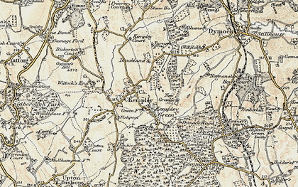 Old map of Kempley Green in 1899-1900