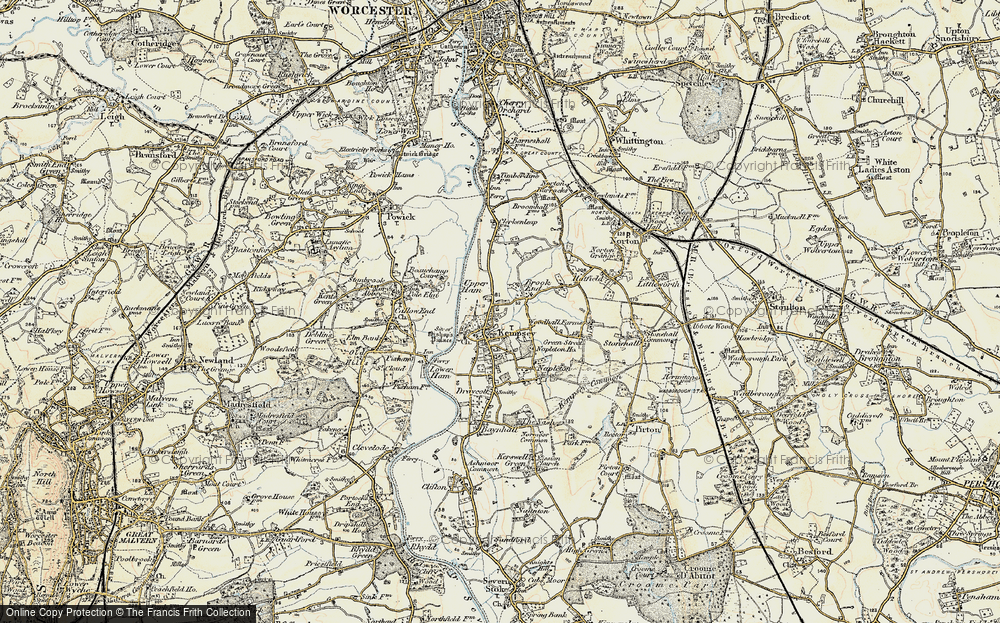 Old Map of Kempsey, 1899-1901 in 1899-1901