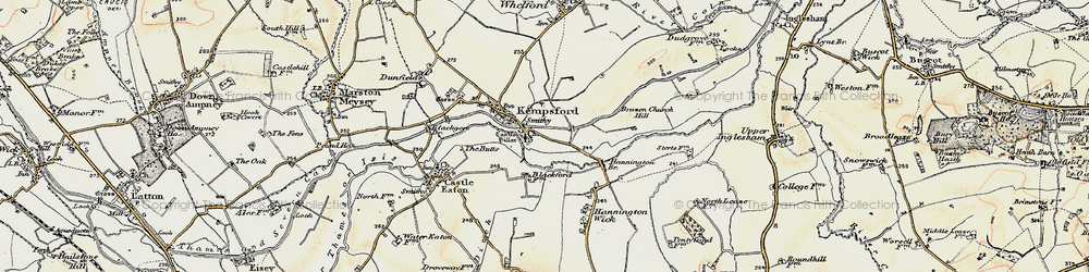 Old map of Kempsford in 1898-1899